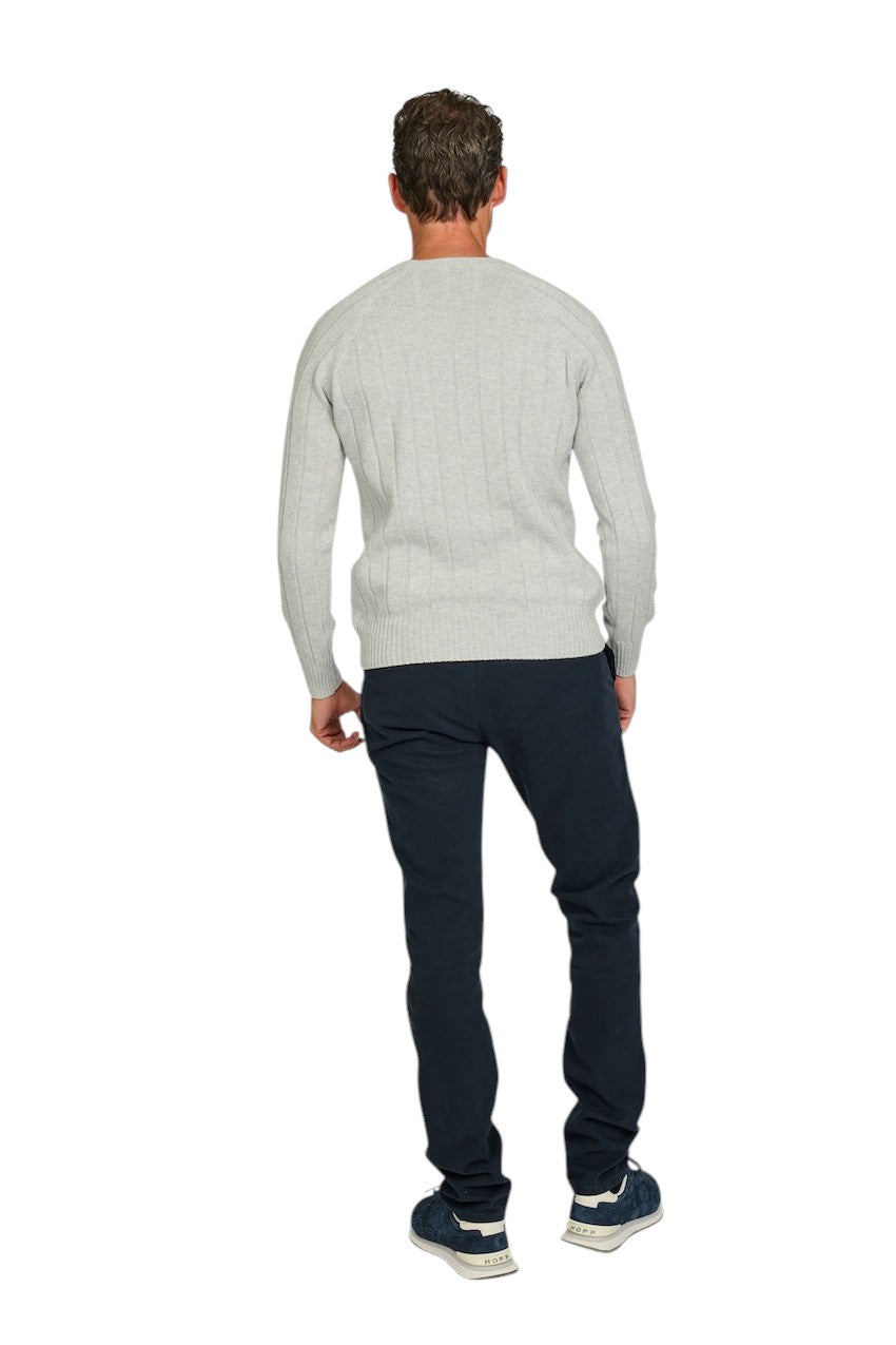 Gran Sasso Men pull trui ronde hals heren grijs 23135/19657 044