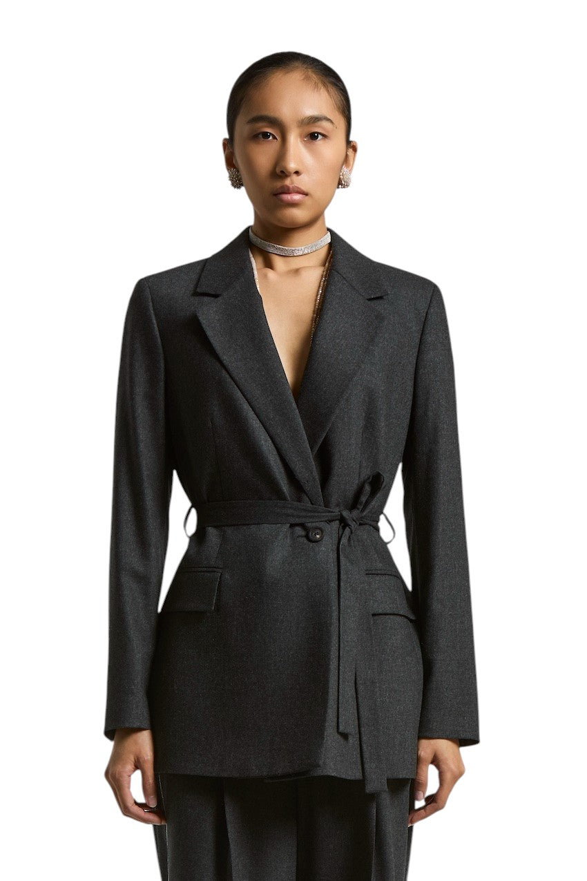Peserico Strickjacke Damen anthrazit