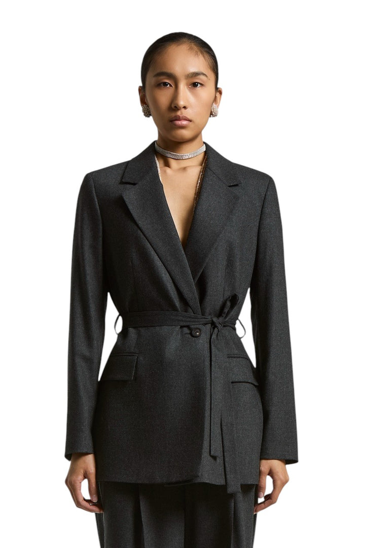 Peserico Strickjacke Damen anthrazit