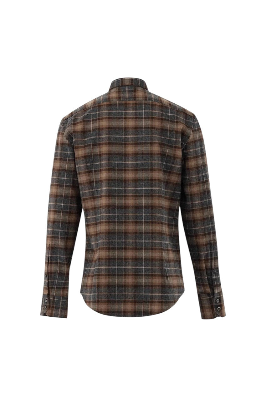 Van Laack Men hemd lange mouwen heren bruin 156644 140 ROY-TF.