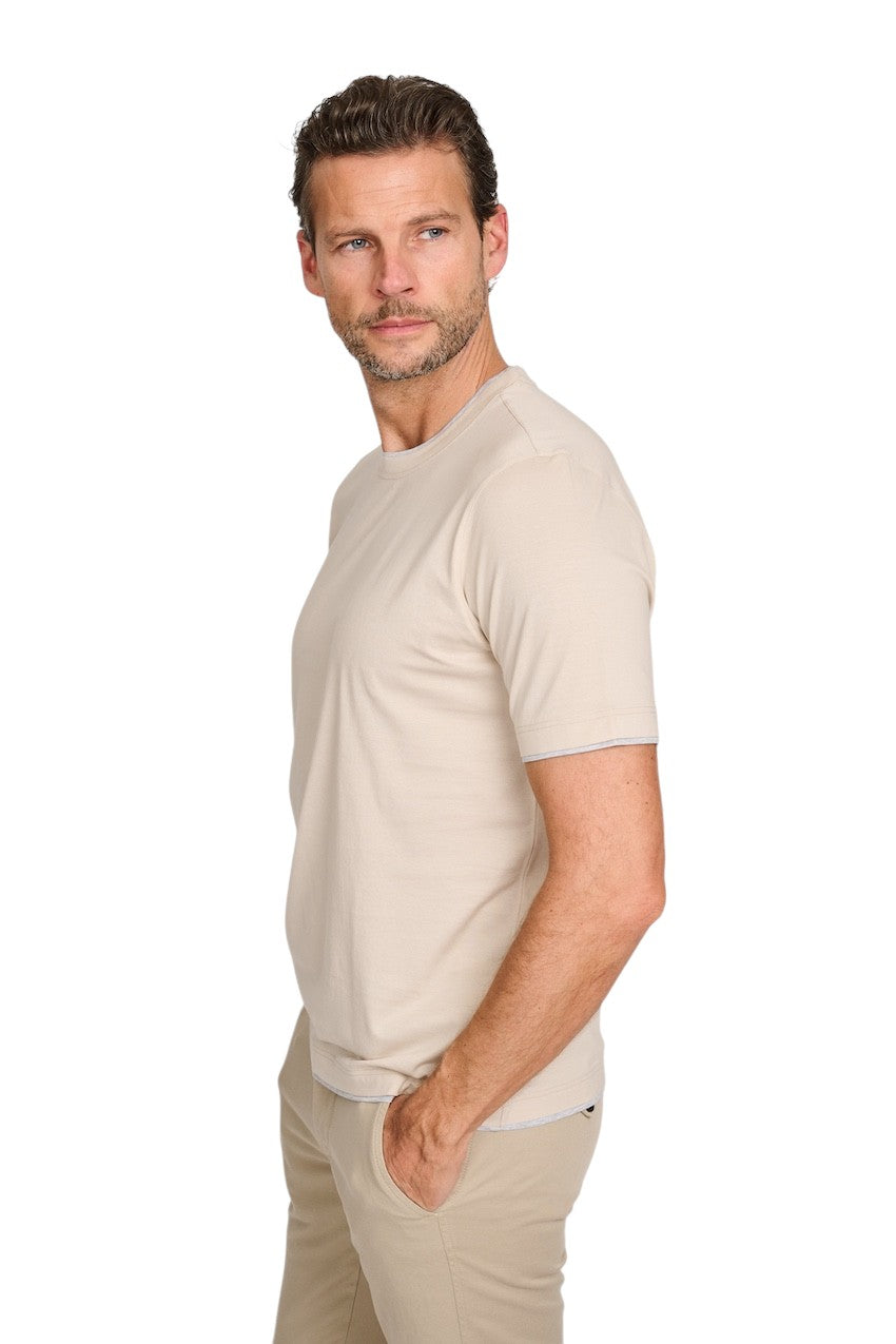 Gran Sasso Men t-shirt heren beige 60123/73710/008