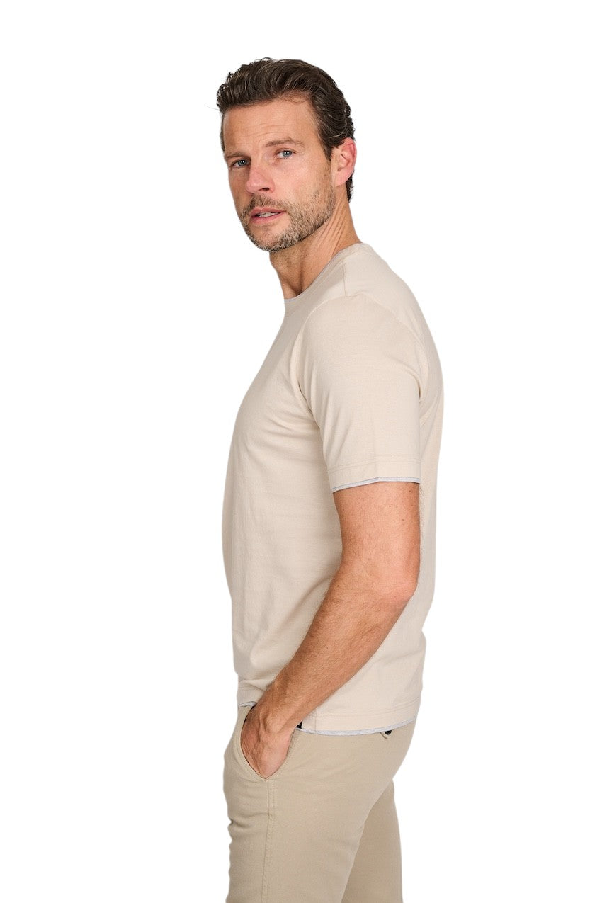 Gran Sasso Men t-shirt heren beige 60123/73710/008