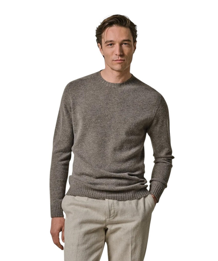 profuomo-pull-trui-ronde-hals-heren-licht-bruin-1