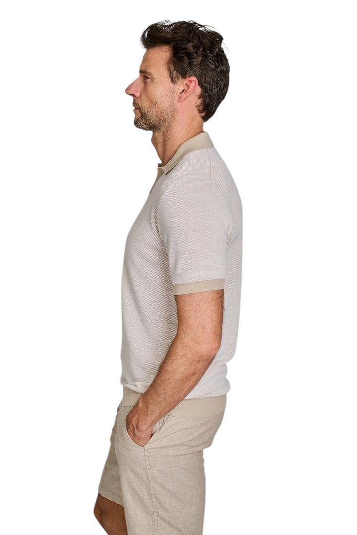 Gran Sasso Men polo shirt korte mouwen heren beige 57155/26901 010