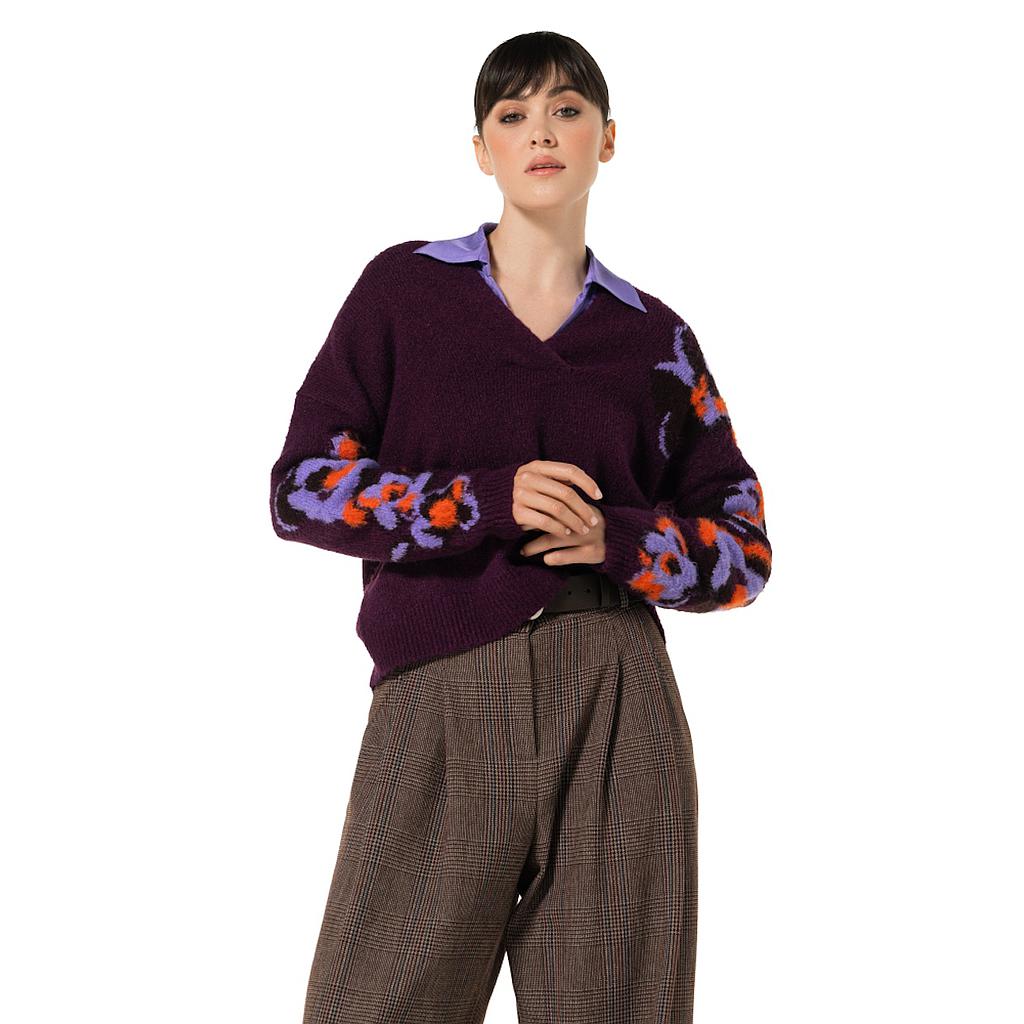 caroline-biss-pull-pull-col en v-femmes-multi-4263-59