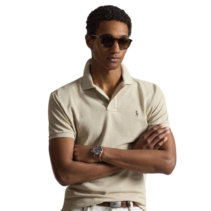 polo-ralph-lauren-men-polo-shirt-manches-courtes- hommes-beigesur-mesure -custom-slim-fit