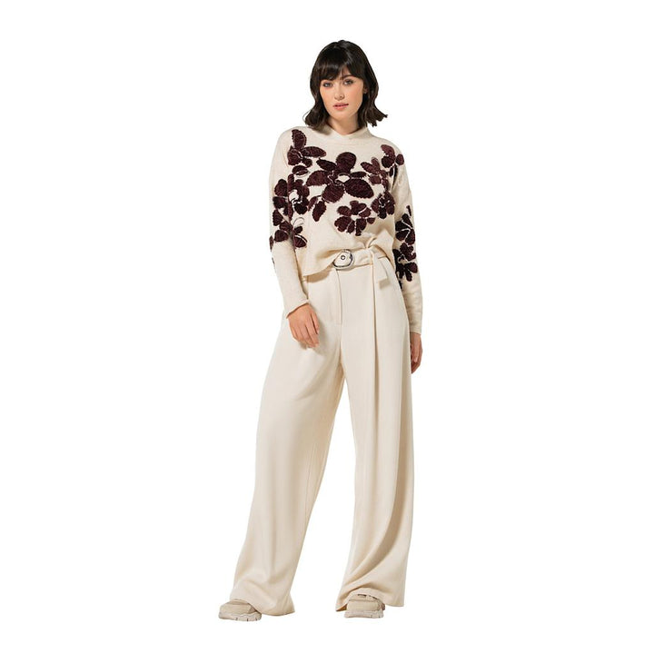pantaloni-caroline-biss-da-donna-ecru-4554-93