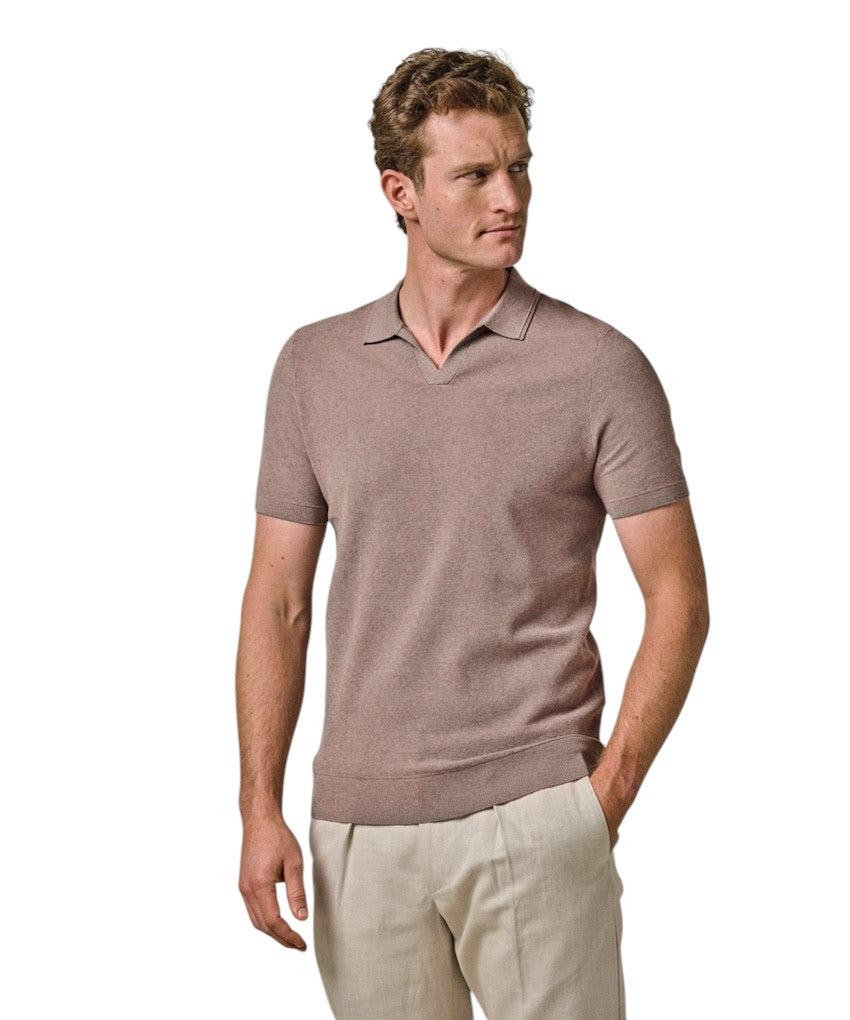 profuomo-polo-shirt-korte-mouwen-heren-bruin