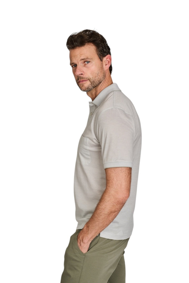 Gran Sasso Men polo shirt korte mouwen heren licht grijs 60126/72768 066