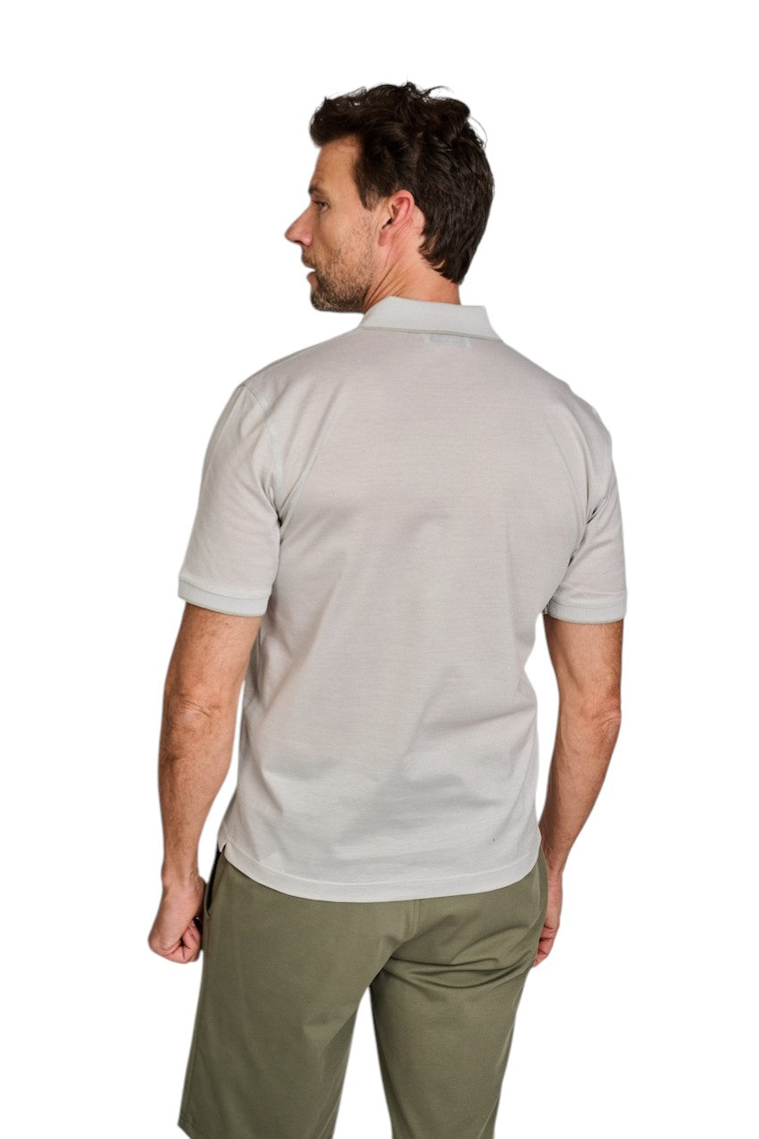 Gran Sasso Men polo shirt korte mouwen heren licht grijs 60126/72768 066