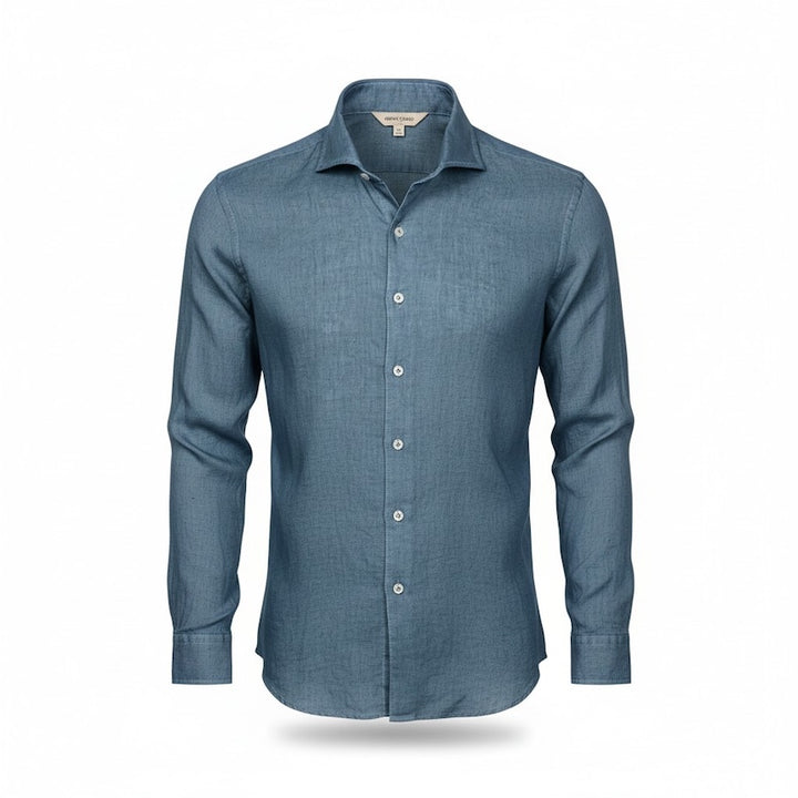 Gran Sasso Männer Hemd lange Ärmel Herren petrol