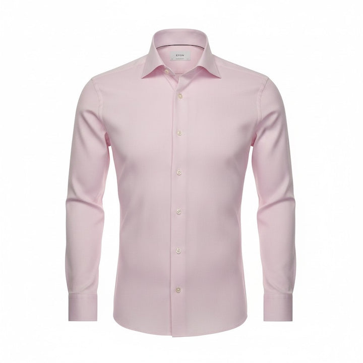 Eton} camisa de hombre manga larga rosa Slim