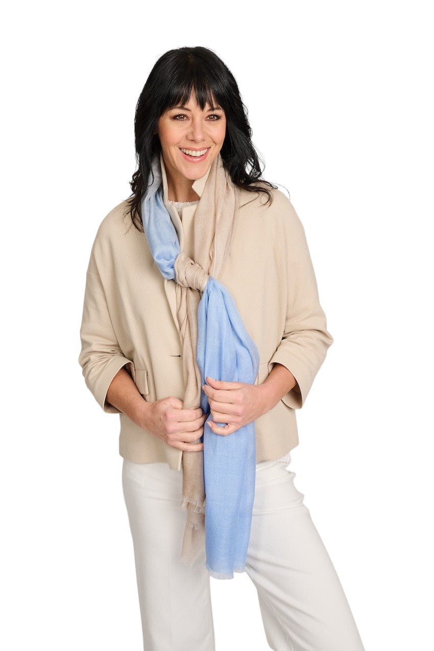 Andrea'S 1947 sciarpa da donna colore del cielo 8769 CERULEAN