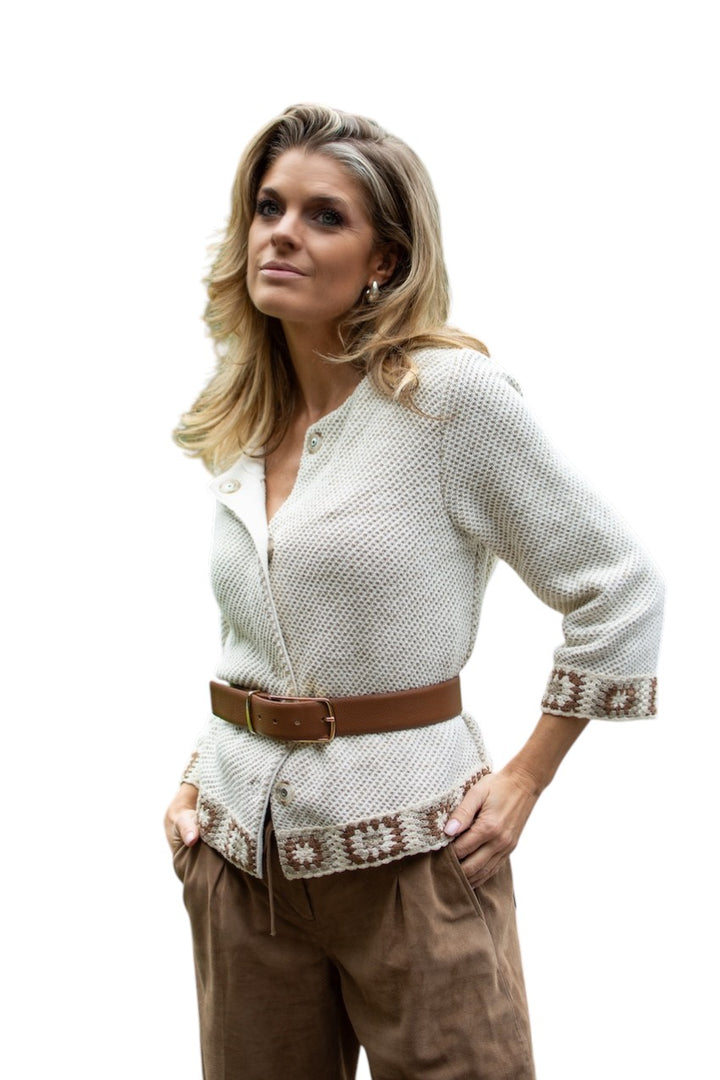 Anneclaire gilet ladies beige D1630 1762 353