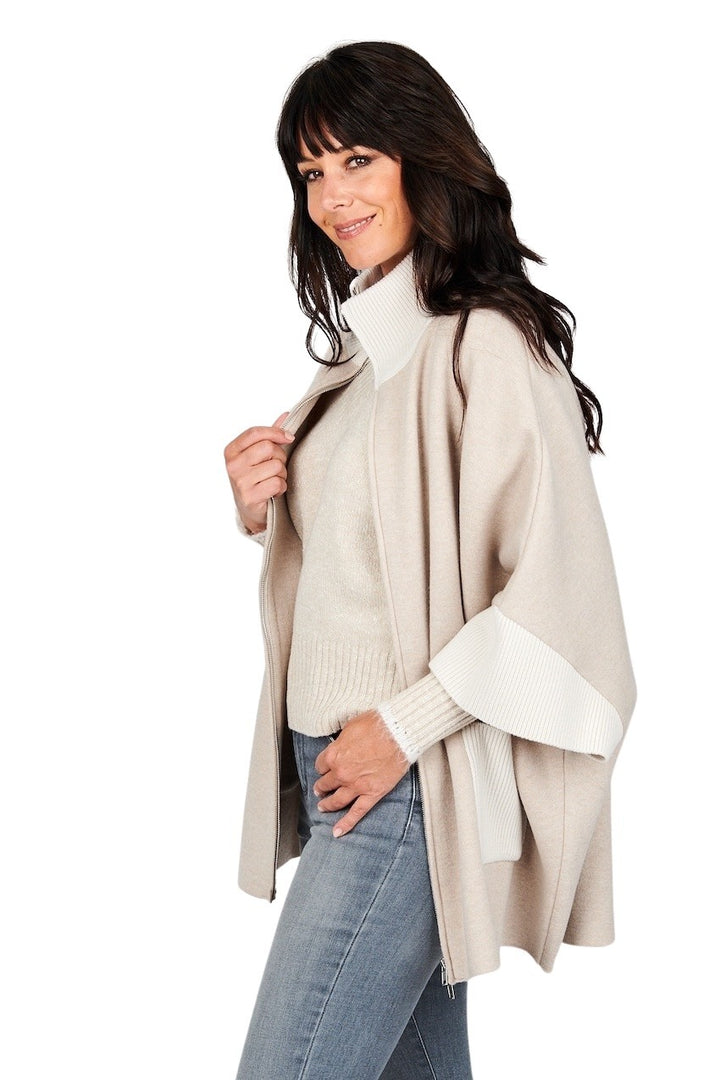 Anneclaire cape dames beige