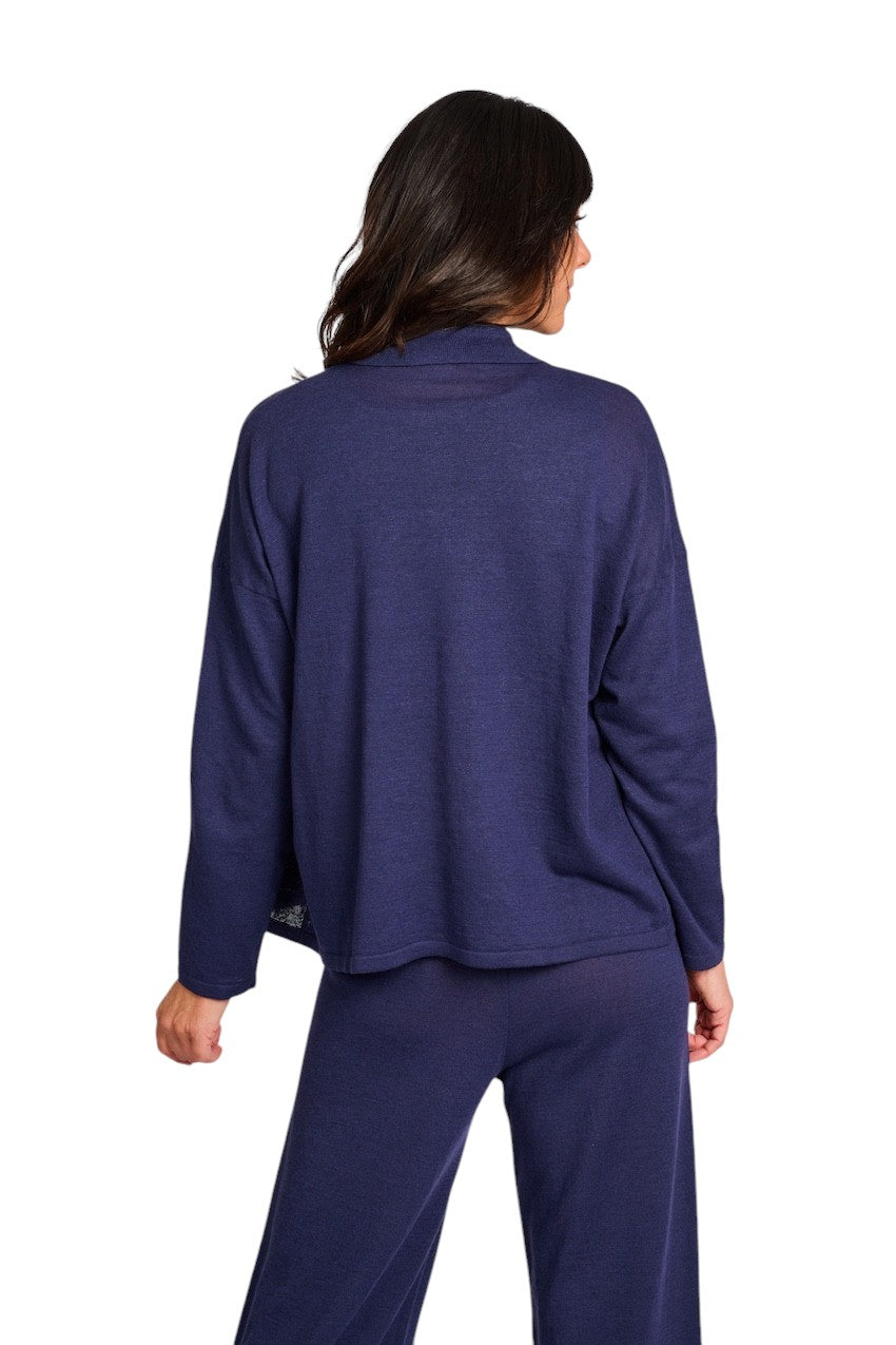 Anneclaire gilet donna blu