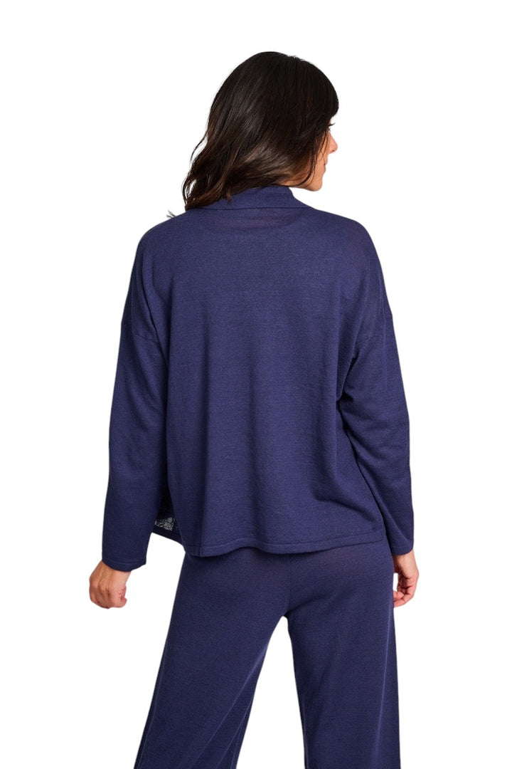 Anneclaire gilet donna blu