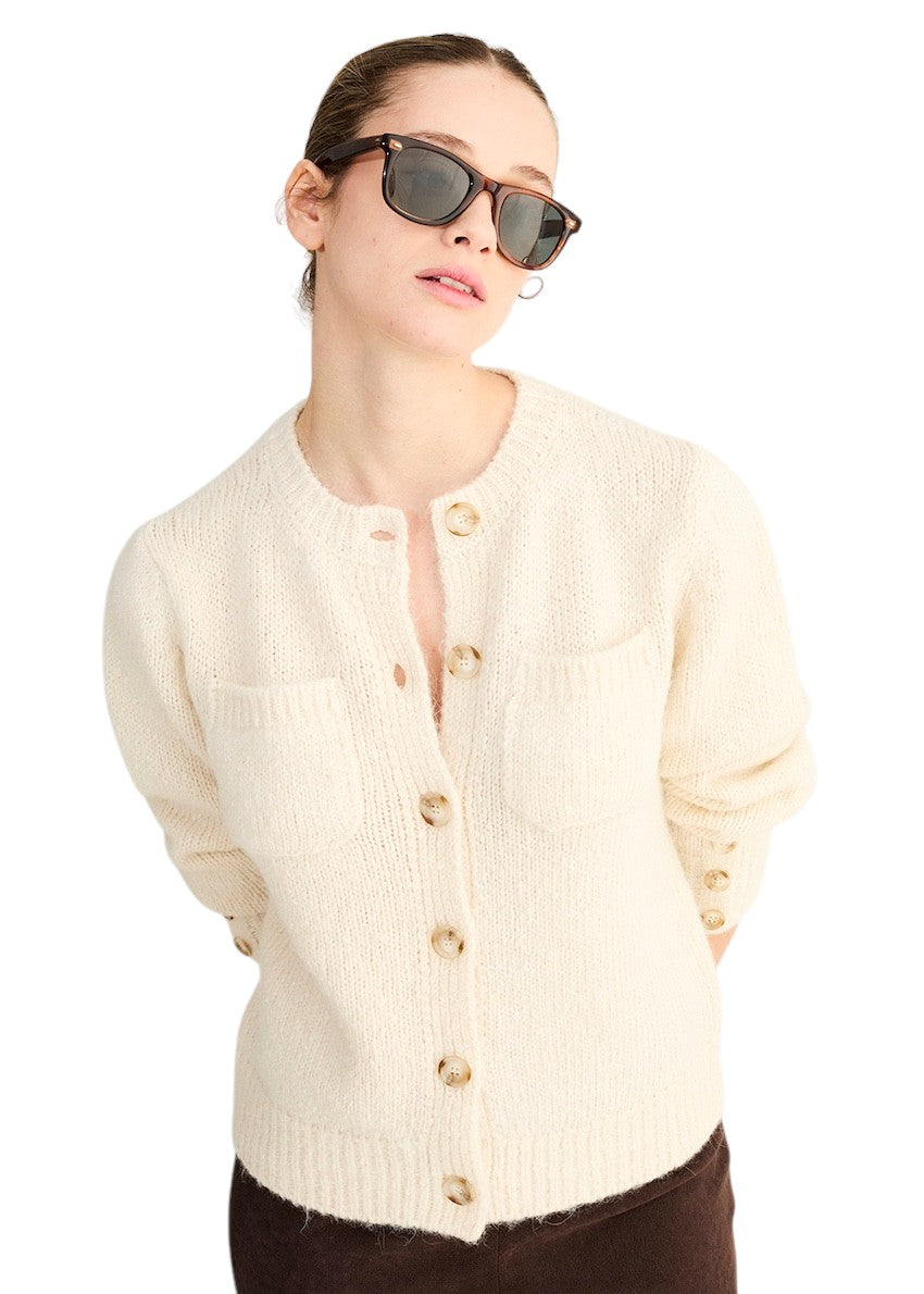 Anneclaire gilet dames ecru D1213 036 201.