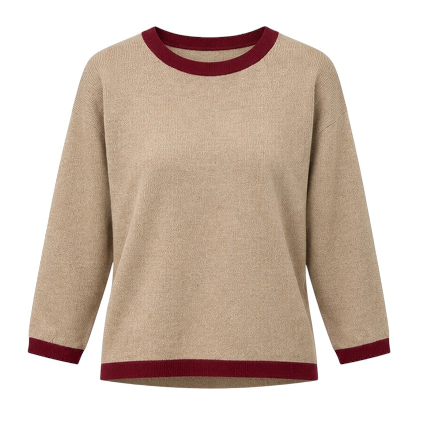 Anneclaire pull trui dames beige D1887 857 728