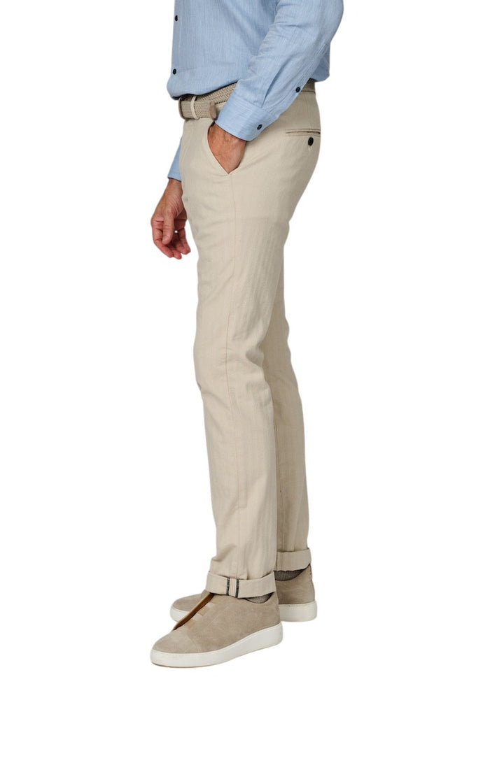 Mason'S Men sportieve broek heren beige COTTON/CASHMERE CHINO - TORINO STYLE 9PN2R4970MTE268020