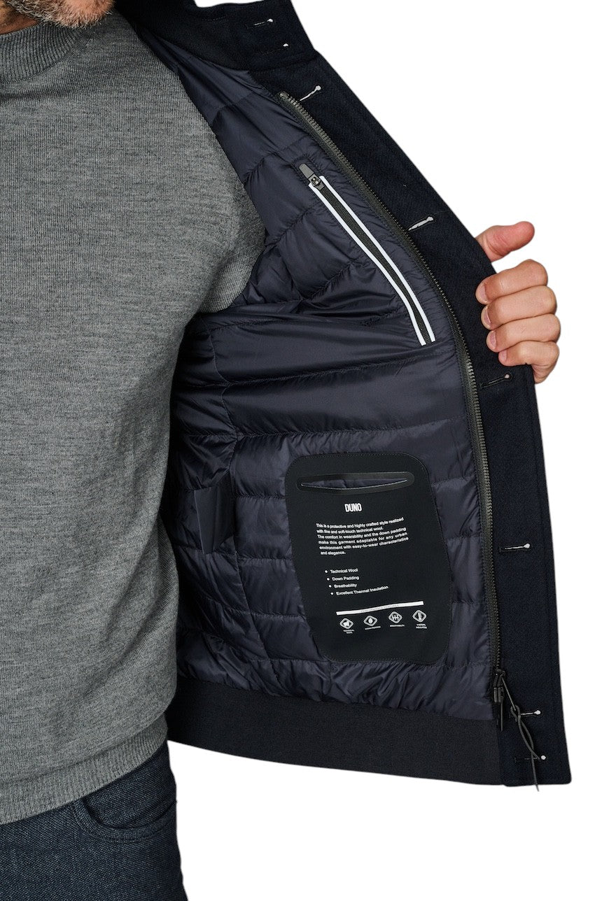 Duno Uomo sportieve mantel heren blauw NEIL PRATO 801
