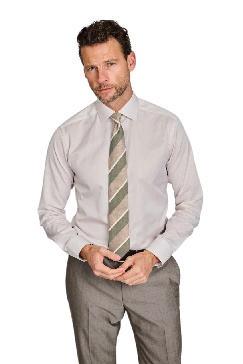 Eton hemd lange mouwen heren beige Slim 10001504232