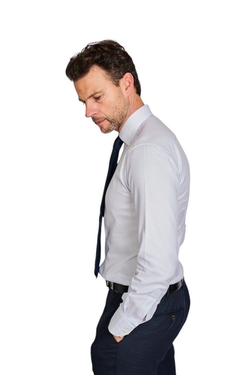 Eton hemd lange mouwen heren blauw Contemporary