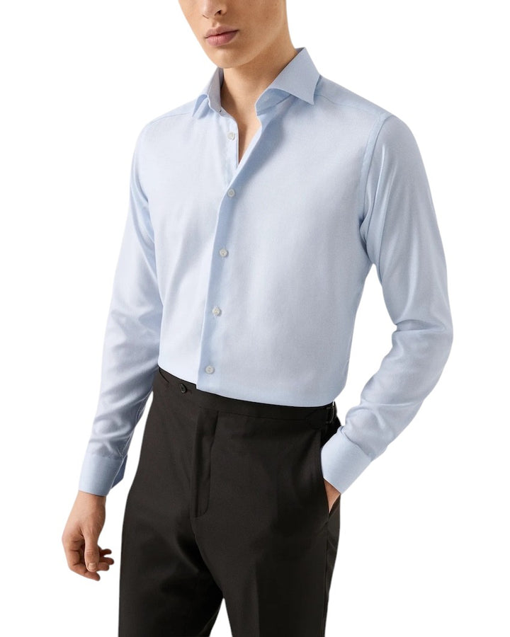 Eton hemd lange mouwen heren licht blauw Slim 100012290 20