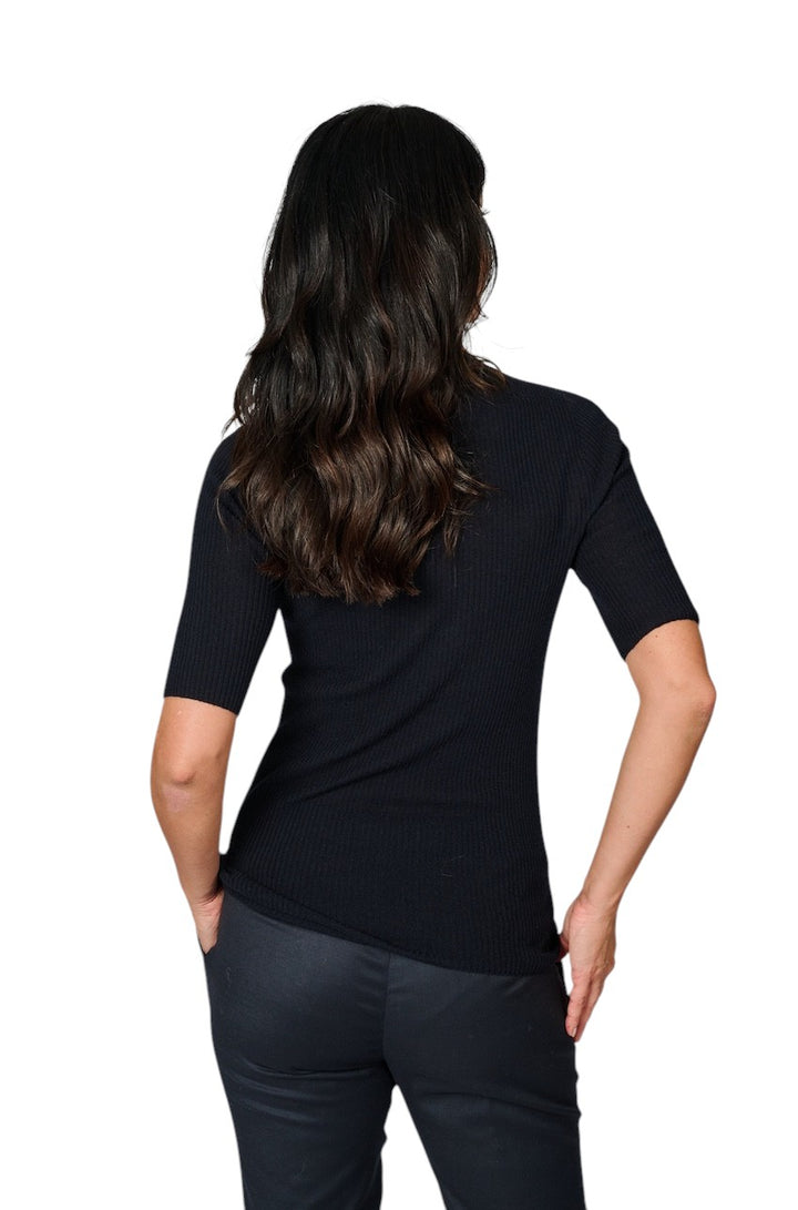 Fabiana Filippi pull trui ronde hals dames marine MAD215F022D230 5146