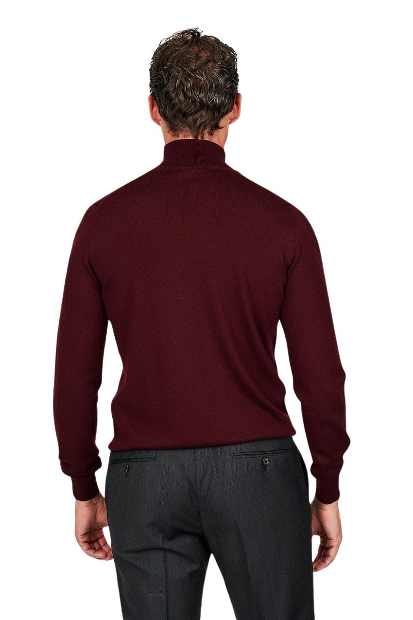 Gran Sasso Men pull trui rolkraag heren bordeaux