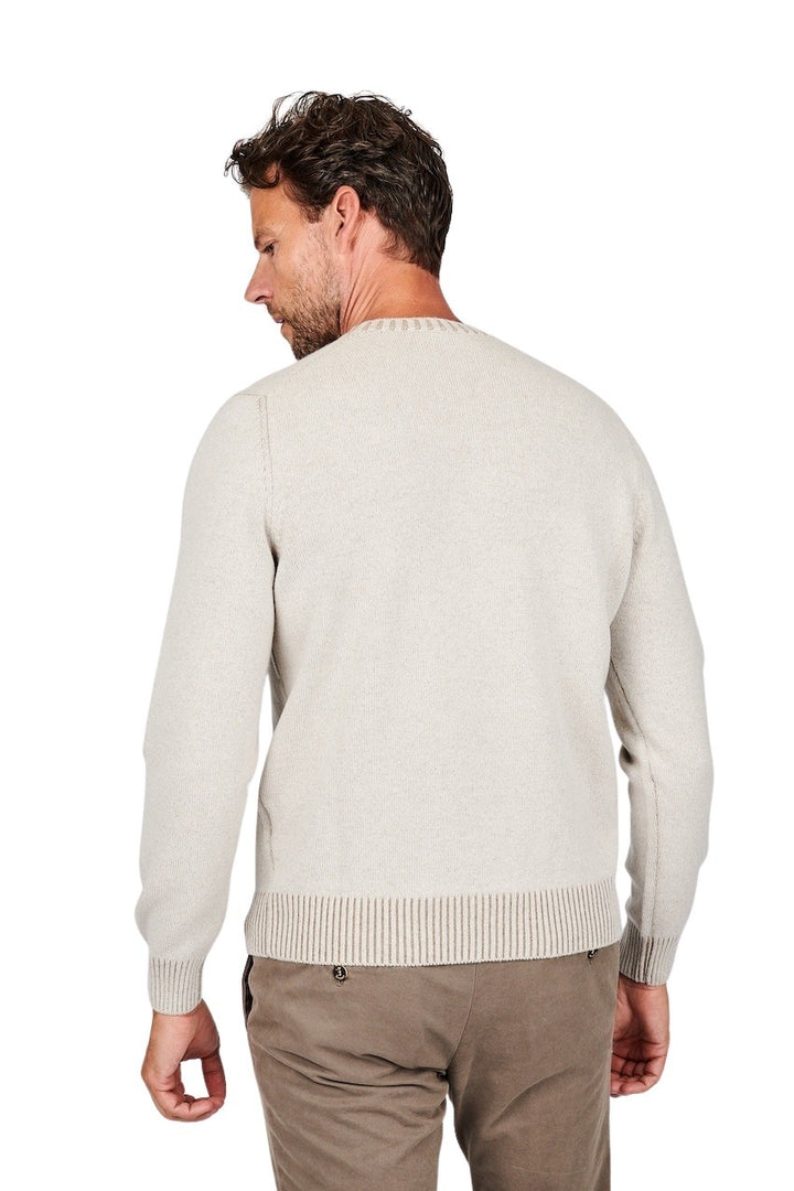 Gran Sasso Men pull trui ronde hals heren beige