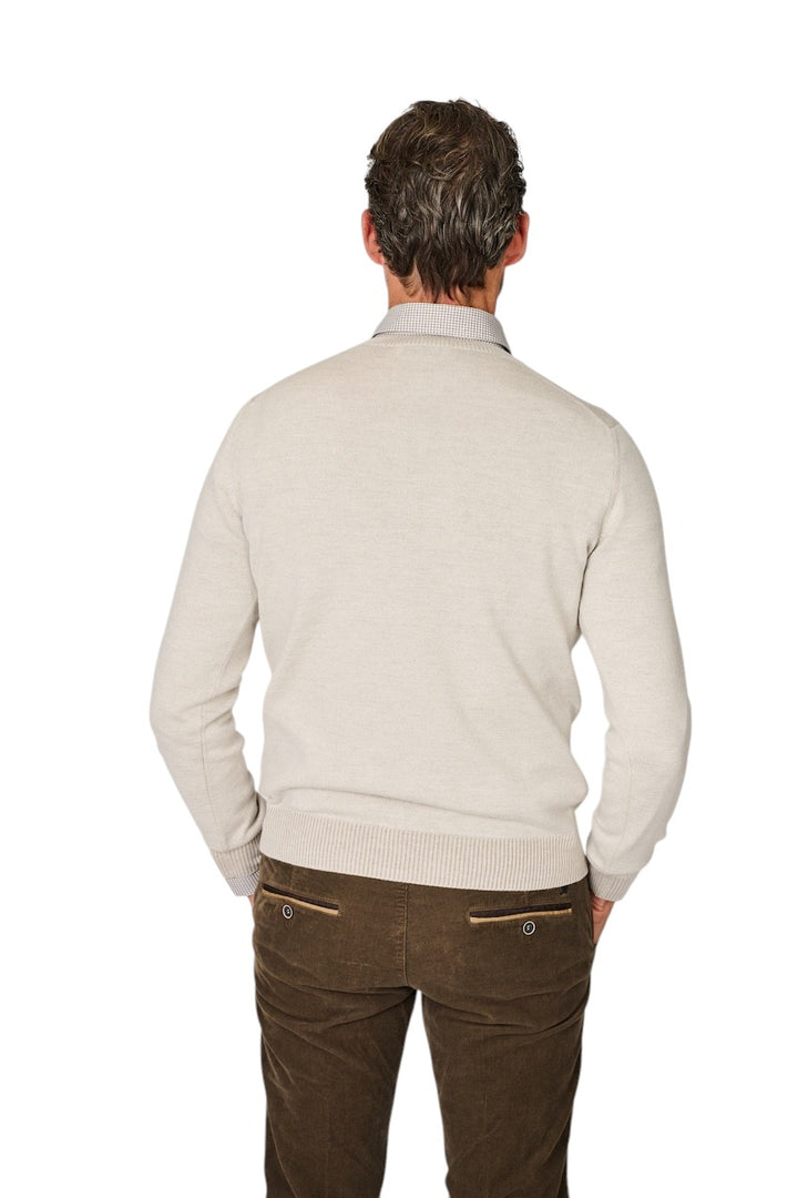 Gran Sasso Mænd trøje med rullekrave rund hals herre beige