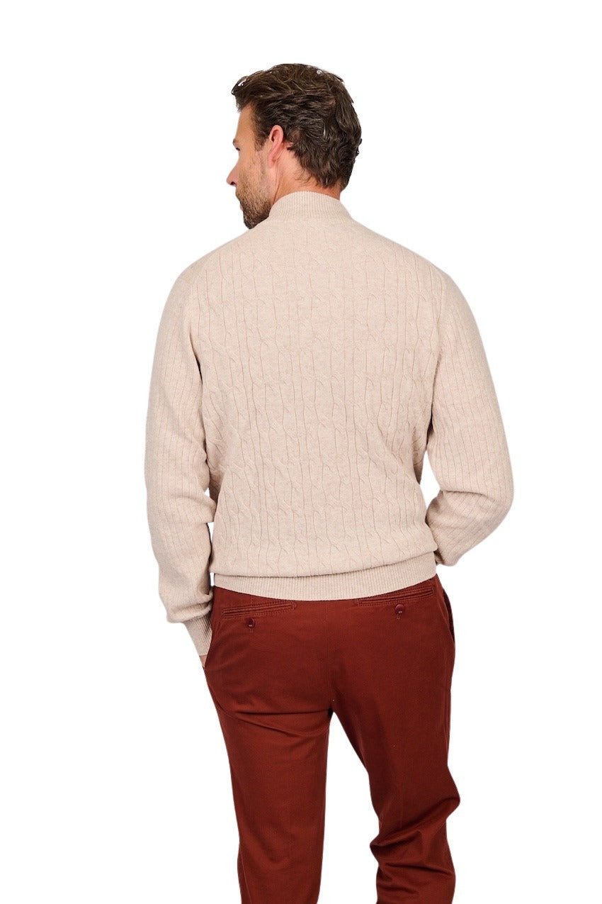 Hackett London pull trui heren beige