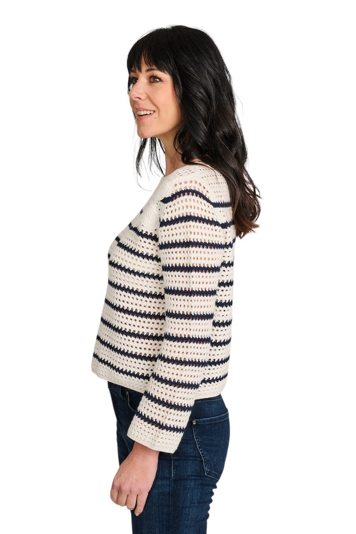 Hemisphere pull trui ronde hals dames marine 2610406FST-4 ST1