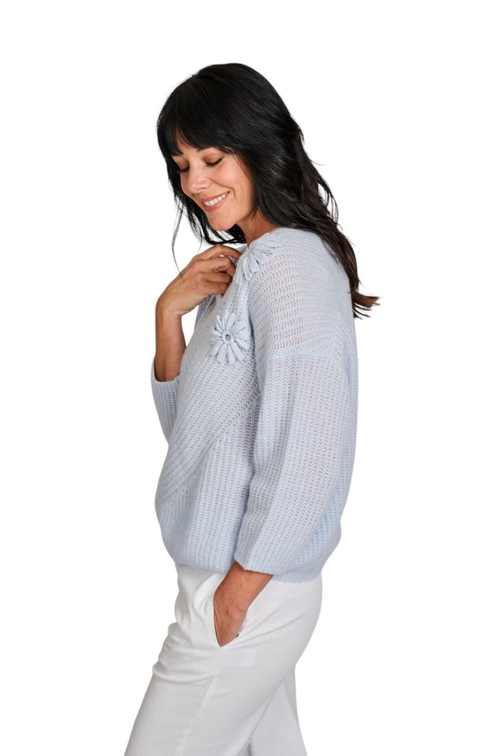 Hemisphere pull trui v-hals dames ciel 261C534FP-17 5227