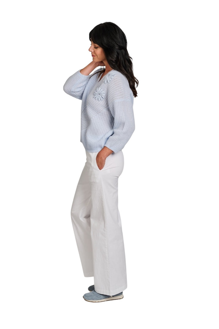 Hemisphere pull trui v-hals dames ciel 261C534FP-17 5227