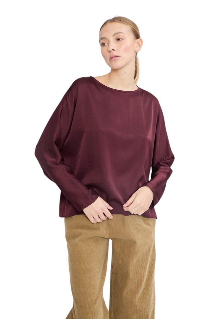 Jeff blouse lange mouwen dames bordeaux ROSIE 28.