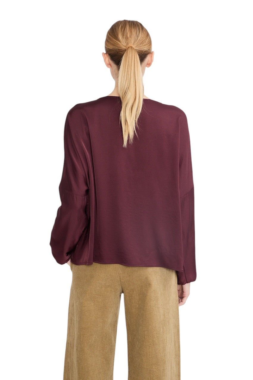 Jeff blouse lange mouwen dames bordeaux ROSIE 28.