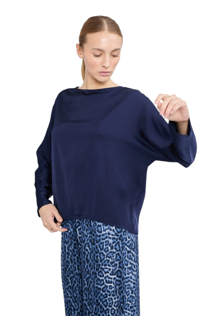 Jeff blouse lange mouwen dames marine ROSIE 58