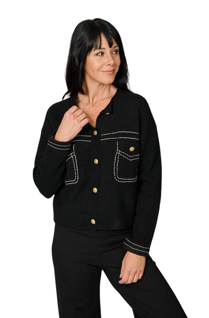 Jeff vest ladies black GABRIELLE