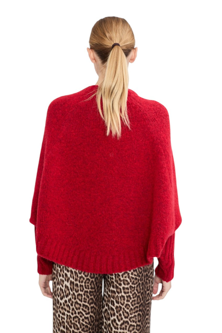Jeff poncho dames rood TERRY 25