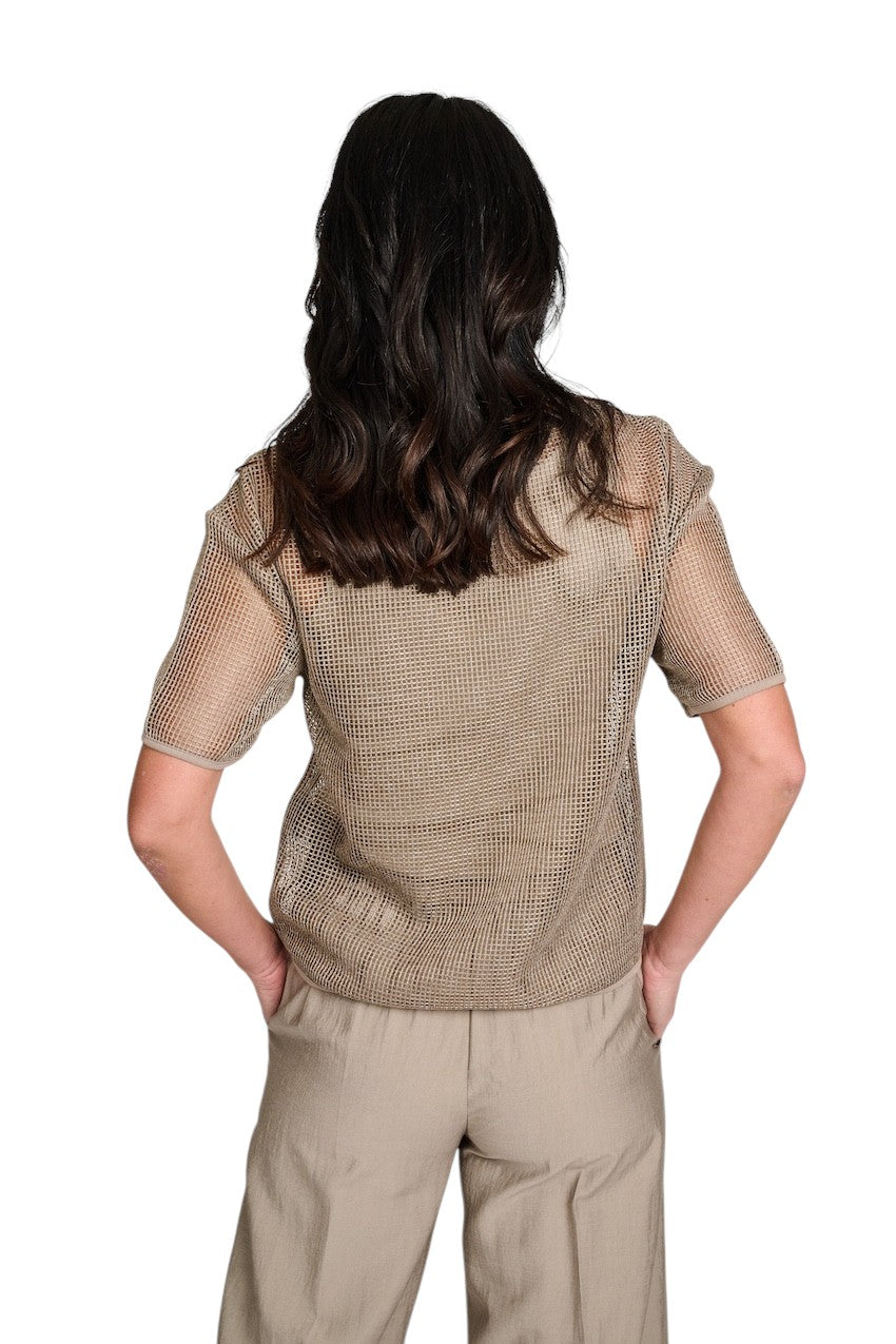 Margittes t-shirt dame beige.