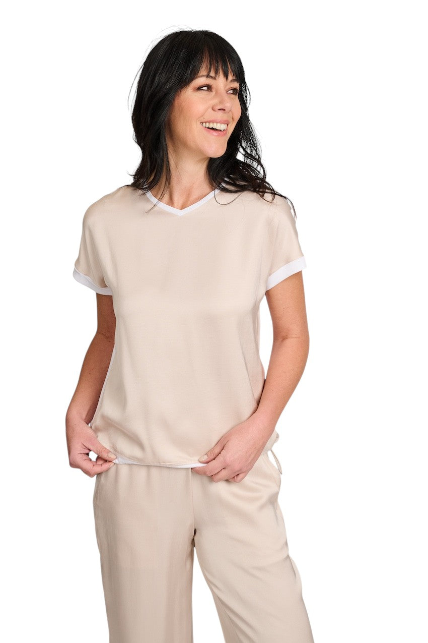 Margittes t-shirt dame sand