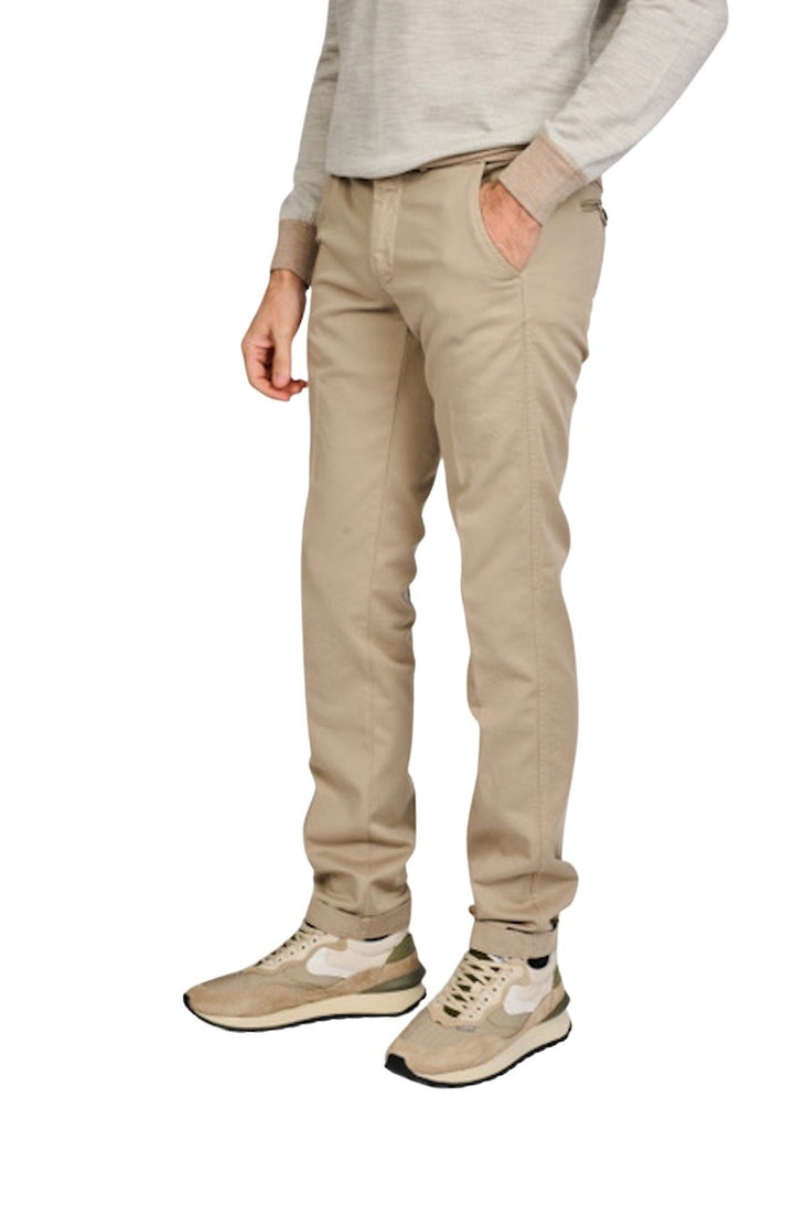 Mason'S Men sportieve broek heren beige Torino jersey 9PF2R2723JERB015267