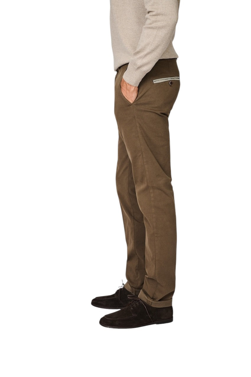 Mason'S Hommes pantalon de sport pour homme marron Torino Elegance