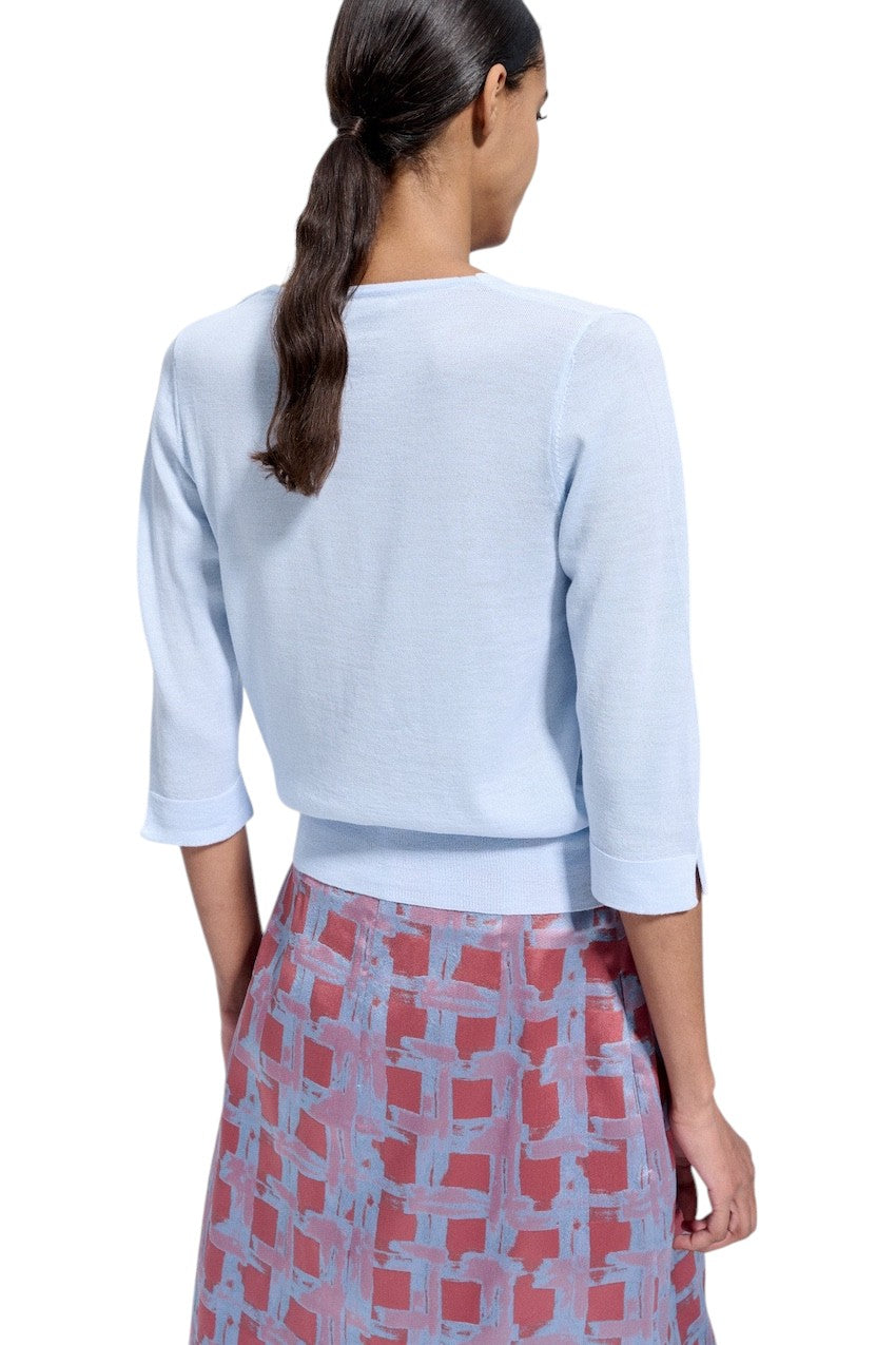 Natan Collection Pullover-Pullover Damen hellblau LIANA-MERINOS-272