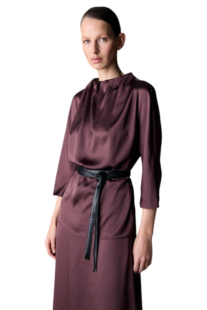 Natan Collection blouse dames aubergine FEROLA-JTBT02 210