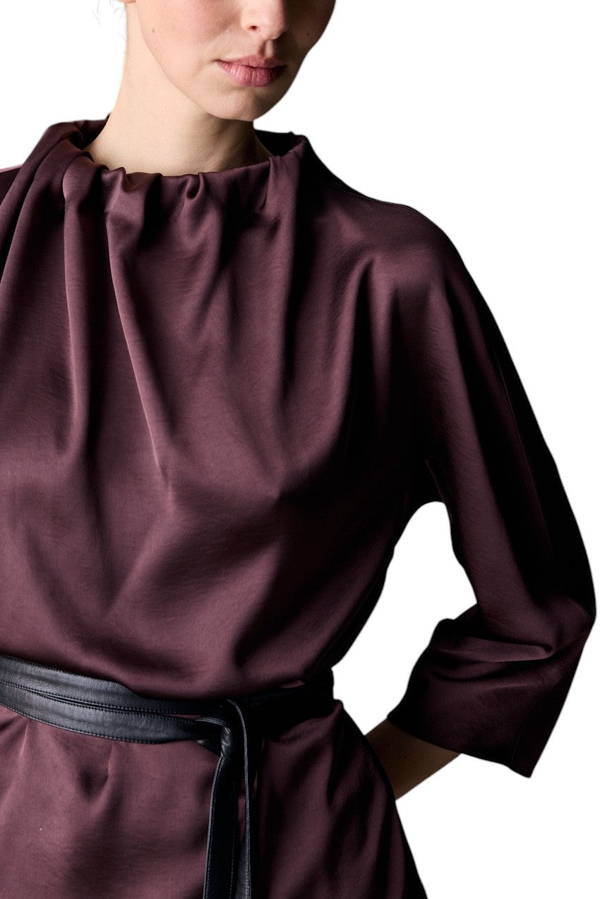 Natan Collection blouse dames aubergine FEROLA-JTBT02 210