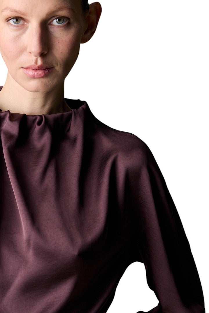 Natan Collection blouse dames aubergine FEROLA-JTBT02 210