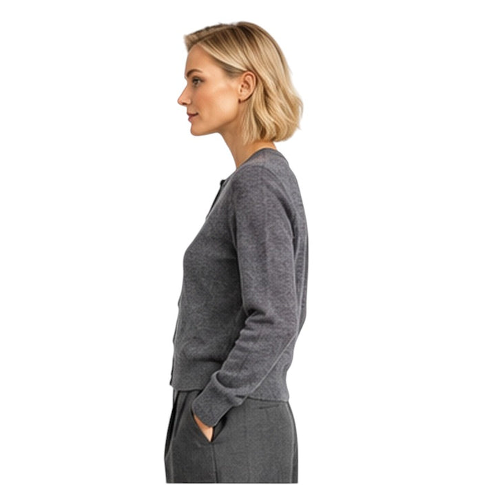 Natan Collection gilet dames anthraciet OWENN-WOOLCASH 178